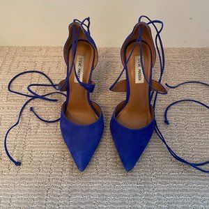 Steve Madden Suede Pointed Toe Lace Up Heel